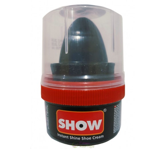 Крем-блиск для взуття SHOW у банці 50 мл (чорний)